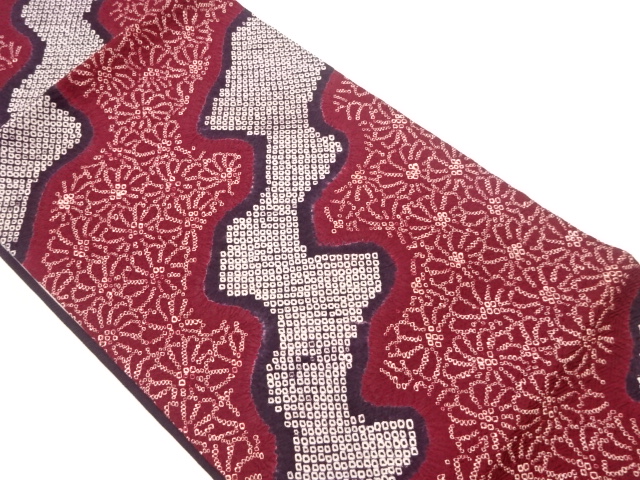 JAPANESE HIRAKI NAGOYA OBI / SHIBORI / KANOKO PATTERN